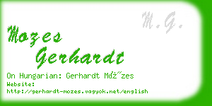 mozes gerhardt business card